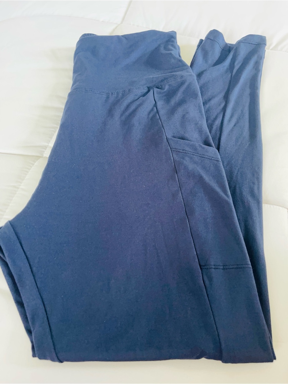 Leggings Women's Navy High-Waist with Side Pocket